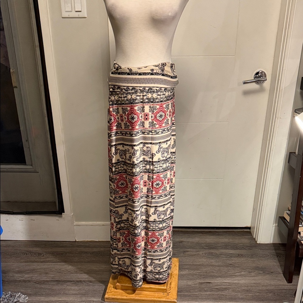 Elephant Indian Style Patterned Bodycon Maxi Skirt